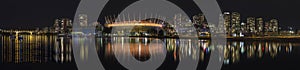 Vancouver BC City Skyline Night Scene Panorama