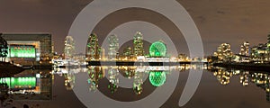 Vancouver BC Cityscape by False Creek at Night