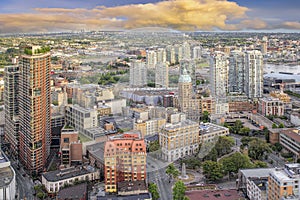 Vancouver BC Cityscape with Victory Square