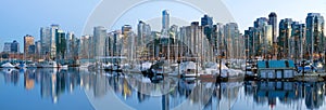Vancouver BC Skyline along False Creek photo
