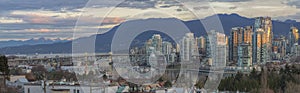 Vancouver BC Skyline with Granville Island Bridge