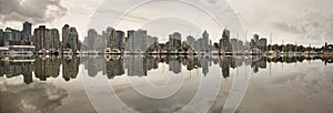 Vancouver BC Waterfront Skyline from Stanley Park