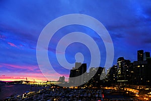 Vancouver British Columbia Canada City at Sunrise on the Bay