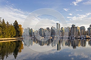 Vancouver, British Columbia, skyline at sunset