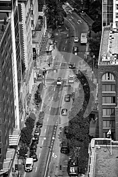 Vancouver, Canada - August 10, 2017: Amazing aerial city view from a high vantage point