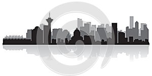 Vancouver Canada city skyline vector silhouette photo