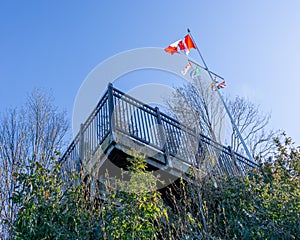VANCOUVER, CANADA - February 25, 2019: Tourists at Propect Point lookout in Stanley Park