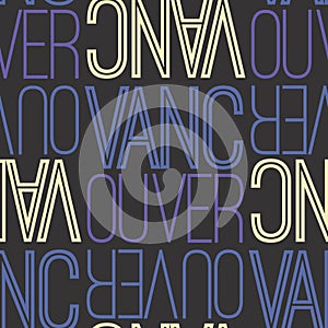 Vancouver, canada seamless pattern