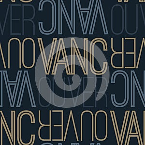 Vancouver, canada seamless pattern