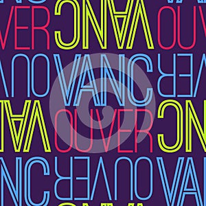 Vancouver, canada seamless pattern