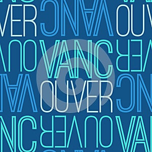 Vancouver, canada seamless pattern