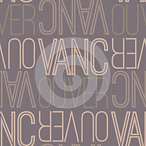 Vancouver, canada seamless pattern