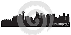 Vancouver, Canada skyline. Detailed vector silhouette photo