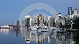 Vancouver City Downtown Skyline Coal Harbour