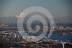 Vancouver city at dusk, Canada