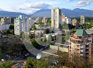 Vancouver City and mountains