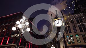 Vancouver Gastown steam clock chiming.