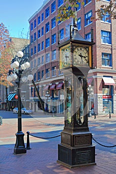 Vancouver Historic Steam Clock in Gastown, British Columbia, Canada