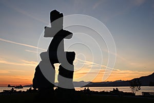 Vancouver Inukshuk Sunset