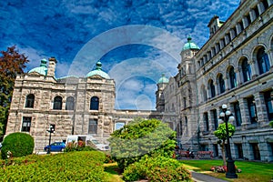 Vancouver Island, Canada - August 15, 2017: British Columbia Parliament Buildings in Victoria