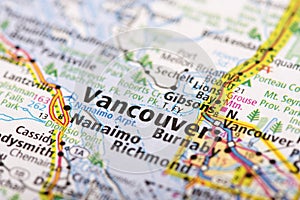 Vancouver on map photo