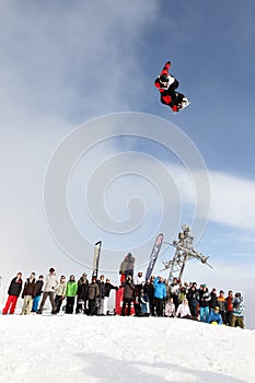 VANCOUVER - MARCH 28: Quiksilver Snowboarding Comp