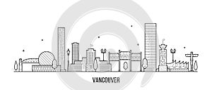Vancouver skyline Canada big city buildings vector photo