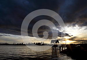 Vancouver Skyline Canada Sunset