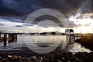 Vancouver Skyline Canada Sunset