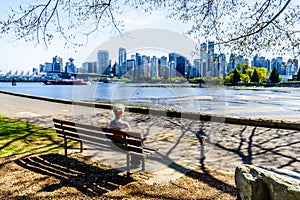 The Vancouver Skyline and Harbor in British Columbia, Canada