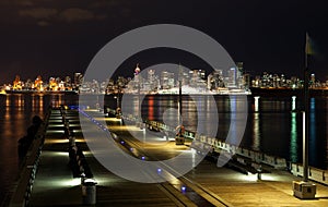 Vancouver skyline by night