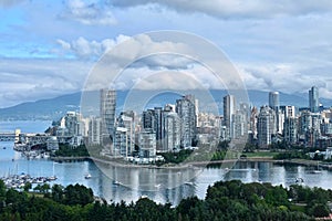 Vancouver skyline on a summer day.