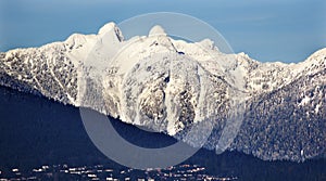 Vancouver Snowy Two Lions Mountains BC