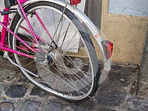 Vandalism on a bicycle in the city