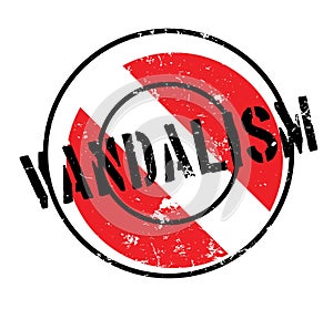 Vandalism rubber stamp