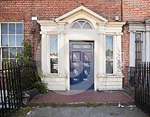 Vandalized Door In Dublin photo