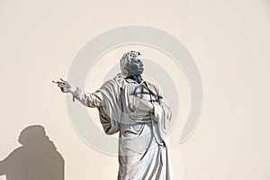 Vandalized statue of Rigas Velestinlis Feraios photo