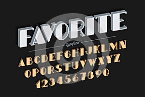 Vanguard vector decorative bold font design, alphabet