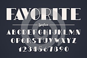 Vanguard vector decorative bold font design, alphabet