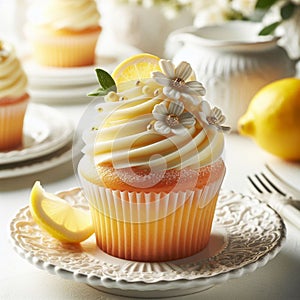 Vanilla cake with lemon.