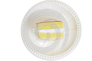 Vanilla chiffon cake separate via spoon