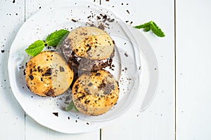 Vanilla and Chocolate Ice Cream Sandwich