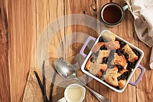 Vanilla Cinnamon Raisin Bread and Butter Pudding