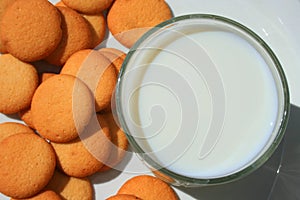 Vanilla Cookies and a Glass of Milk