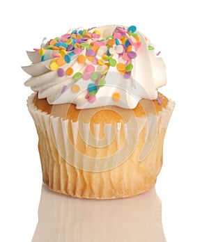 Vanilla cupcake photo