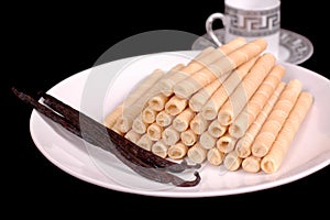 Vanilla Viennese wafers photo