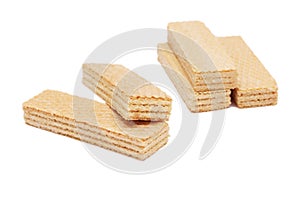 Vanilla wafers isolated on white