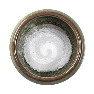 Polvere in giro ceramica una ciotola ritagliare 