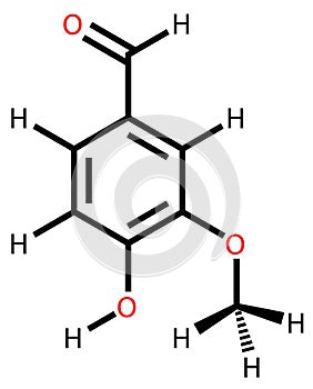 Vanillin structural formula
