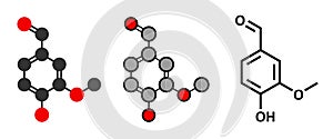 Vanillin vanilla extract molecule